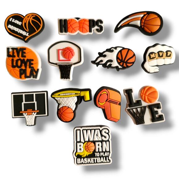 unbranded Other - 12 Basketball Themed Shoe Charms | Shoe Accessories
